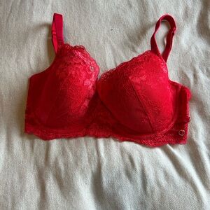 La Senza red lace So Free full coverage bra 34DD